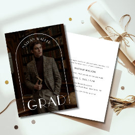 Klassisches Vintages Retro Fett Grad Arch Foto Einladung