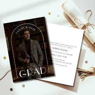 Klassisches Vintages Retro Fett Grad Arch Foto Einladung