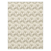Klassisches Vintages Rooster Beige Blumenschmuck Tischdecke (Vorderseite)