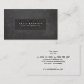 Klassisches Vintages Schwarz Rustikal Visitenkarte (Vorne/Hinten)