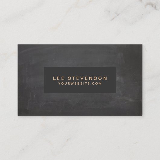 Klassisches Vintages Schwarz Rustikal Visitenkarte (Vorderseite)