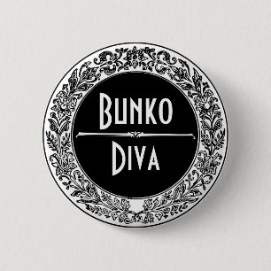Klassisches Vintages Schwarzweiss-bunco Button