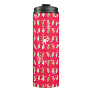 Klassisches Vintages Urlaubsmuster - Weihnachtsleu Thermosbecher