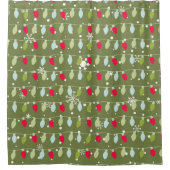 Klassisches Vintages Urlaubsmuster - Weihnachtslic Duschvorhang (Vorderseite)