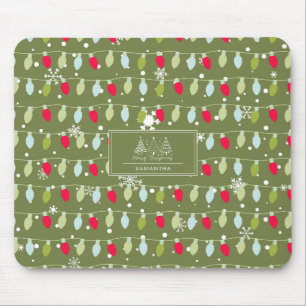 Klassisches Vintages Urlaubsmuster - Weihnachtslic Mousepad