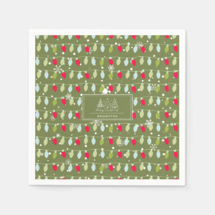Klassisches Vintages Urlaubsmuster - Weihnachtslic Serviette