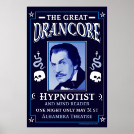 Klassisches Vintages viktorianisches Hypnotist-Pos Poster