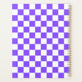 Klassisches violettes visuelles Schachbrettmuster Planer (Rückseite)