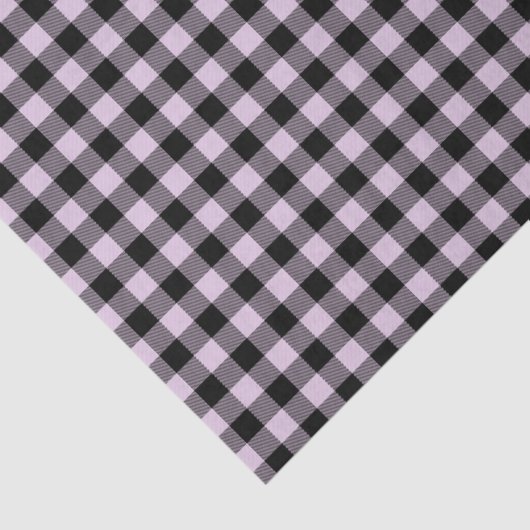 Klassisches Violettrosa und Kariertes Schwarz-Karo Seidenpapier (Ausschnitt)