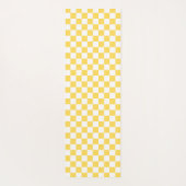 Klassisches visuelles gelbes Schachbrettmuster  Yogamatte (Rückseite)