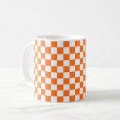 Klassisches visuelles Lachs-Karo  Kaffeetasse (Vorderseite Links)