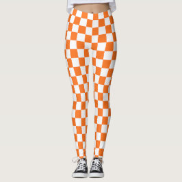 Klassisches visuelles Lachs-Karo  Leggings