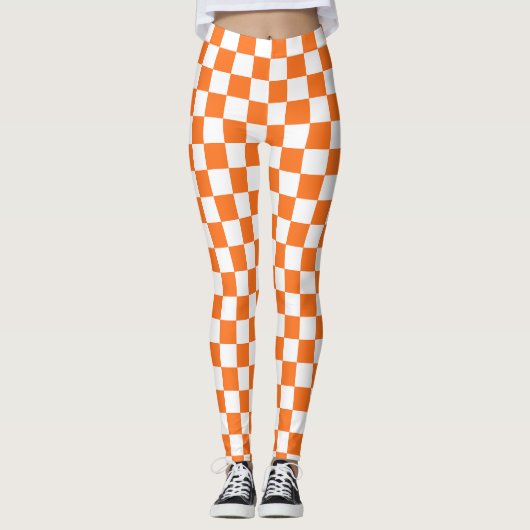 Klassisches visuelles Lachs-Karo  Leggings (Vorderseite)