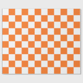 Klassisches visuelles Lachs-Schachbrett Geschenkpapier (Flach)
