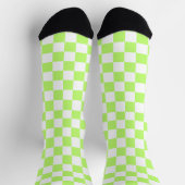 Klassisches visuelles Limette-Karo Socken (Oben)