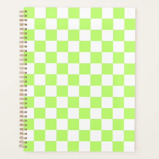 Klassisches visuelles Limette-Kontrollmuster Planer (Vorderseite)