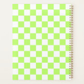 Klassisches visuelles Limette-Kontrollmuster Planer (Rückseite)