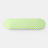Klassisches visuelles Limette-Schachbrett Skateboard (Horizontal)
