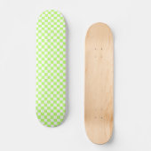 Klassisches visuelles Limette-Schachbrett Skateboard (Vorderseite)