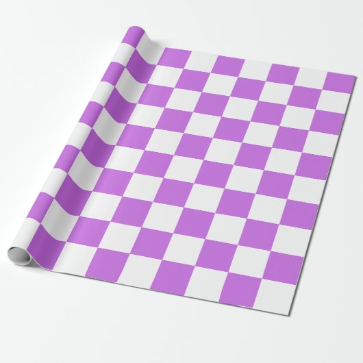 Klassisches visuelles Magenta-Schachbrett  Geschenkpapier (Ungerollt)