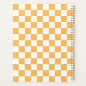Klassisches visuelles Pfirsich-Karo-Muster Planer (Rückseite)