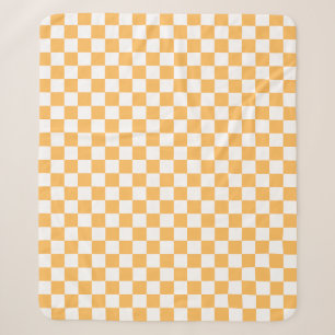 Klassisches visuelles Pfirsich-Schachbrettmuster  Sherpadecke