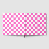 Klassisches visuelles rosa Karomuster Gästebuch (Voll)