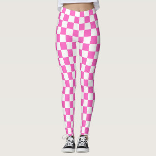 Klassisches visuelles rosa Karomuster  Leggings