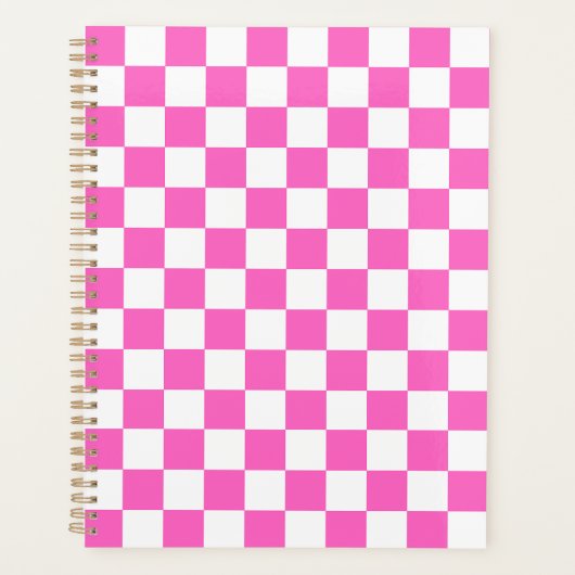 Klassisches visuelles rosa Karomuster Planer (Vorderseite)