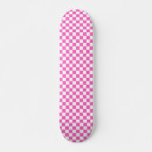 Klassisches visuelles rosa Karomuster Skateboard (Vorne)