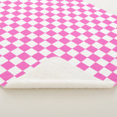 Klassisches visuelles rosa Schachbrett Sherpadecke (3/4)