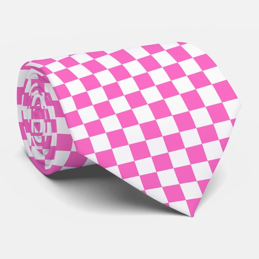 Klassisches visuelles rosa Schachbrettmuster Krawatte