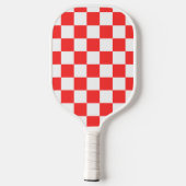Klassisches visuelles rotes Schachbrett Pickleball Schläger (Rückseite)