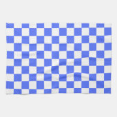 Klassisches visuelles Saphir-Schachbrett Geschirrtuch (Horizontal)