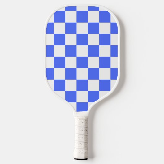 Klassisches visuelles Saphirschachbrett Pickleball Schläger (Rückseite)