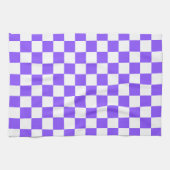 Klassisches visuelles violettes Schachbrett Geschirrtuch (Horizontal)