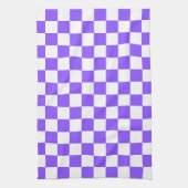 Klassisches visuelles violettes Schachbrett Geschirrtuch (Vertikal)