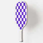 Klassisches visuelles violettes Schachbrett Pickleball Schläger (Links)