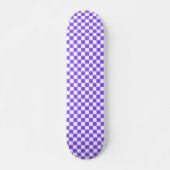 Klassisches visuelles violettes Schachbrett Skateboard (Vorne)