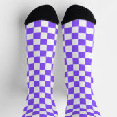 Klassisches visuelles violettes Schachbrett Socken (Oben)