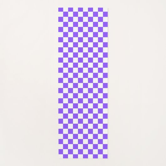Klassisches visuelles violettes Schachbrett Yogamatte (Vorderseite)