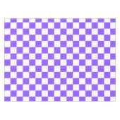 Klassisches visuelles violettes Schachbrettmuster Tischdecke (Vorderseite (Horizontal))