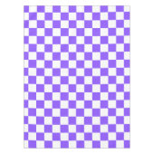 Klassisches visuelles violettes Schachbrettmuster Tischdecke (Vorderseite)