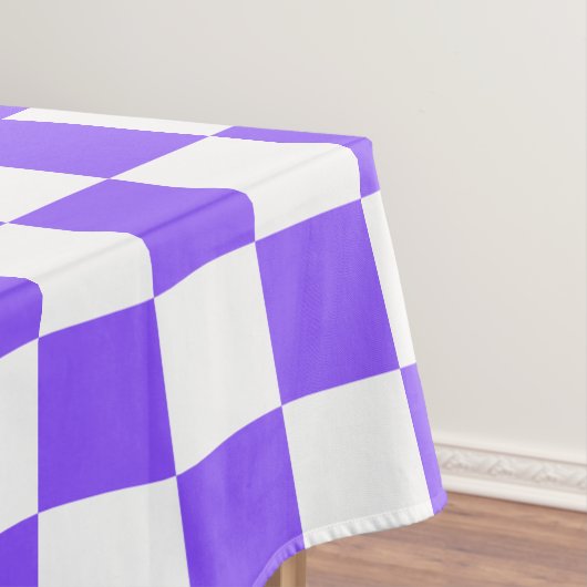 Klassisches visuelles violettes Schachbrettmuster Tischdecke (Beispiel)
