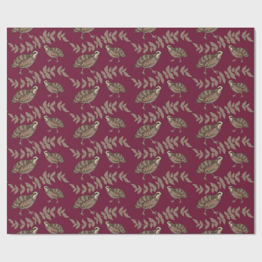 Klassisches Wachteln Geschenkpapier (Flach)