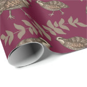 Klassisches Wachteln Geschenkpapier (Rolleneckpunkt)