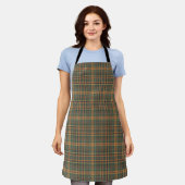 Klassisches Waldgrün-Tartan-Karomuster Schürze (Getragen)