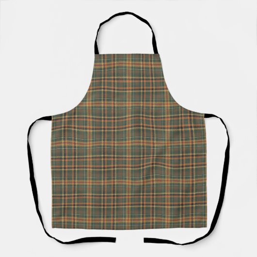 Klassisches Waldgrün-Tartan-Karomuster Schürze (Vorderseite)
