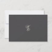 Klassisches Wappen Beige Monogramm Hochzeit RSVP Karte (Rückseite)