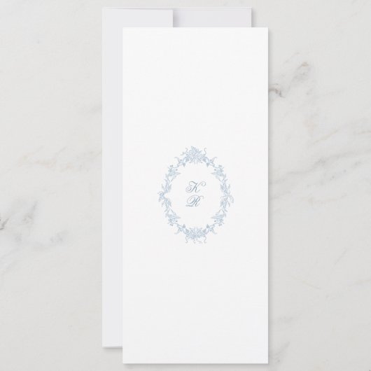 Klassisches Wappen für Hochzeiten Einladung (Rückseite)